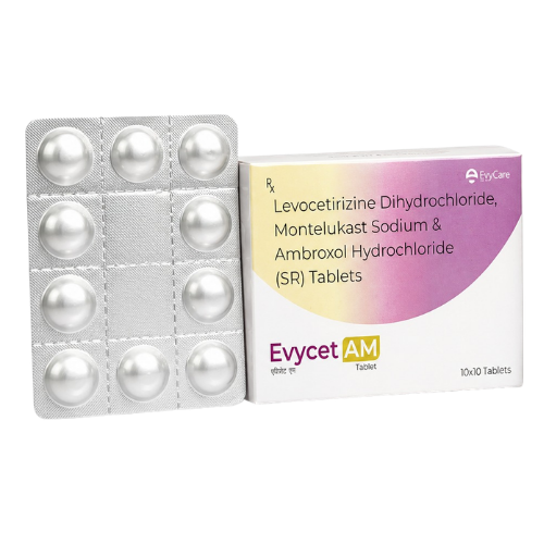 Levocetirizine Dihydrochloride 5mg + Montelukast 10mg + Ambroxol Hydrochloride 75mg