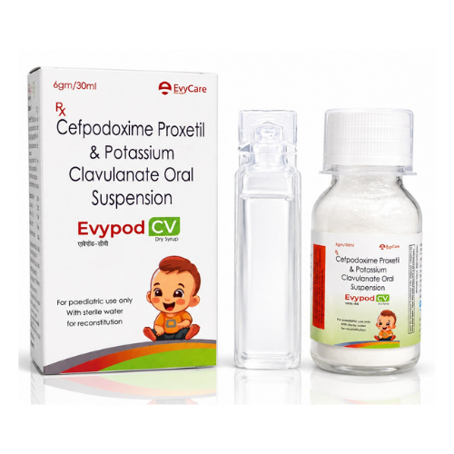 Cefpodoxime Proxetil 50mg + Potassium Clavulanate 31.25mg Dry Syrup