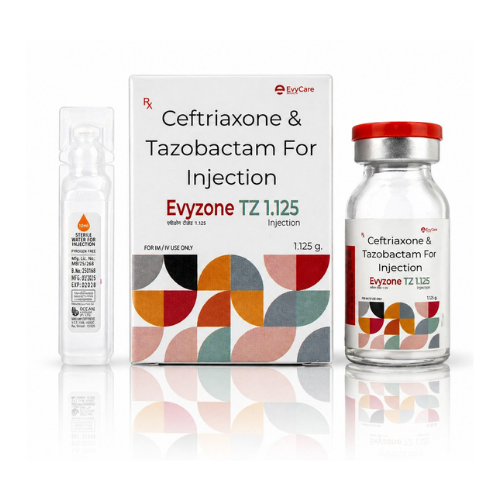 Ceftraixone 1000gm + Tazobactum 125mg Injection