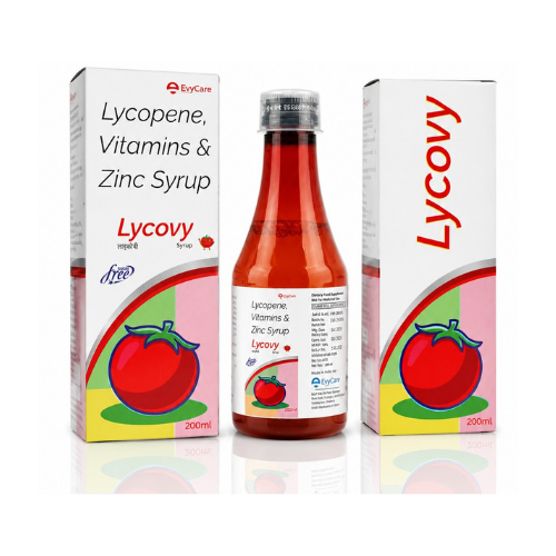 Lycopene 6% 2mg + Lutein 8% 3mg + Vitamin A Concentrate Oil (As Palmitate) 50 I.U + Vitamin B1 5mg + Vitamin B2 5mg + Vitamin B6 1.5mg + Vitamin B12 15 mcg + Folic Acid 1.5 mg + Zinc Sulphate Monohydrate 23mg + Selenium Dioxide Monohydrate 75mcg