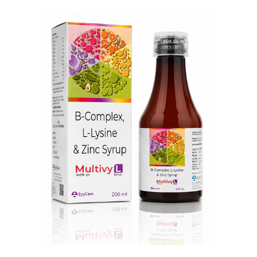 B-Complex + L-Lysine + Zinc Syrup with Monocarton
