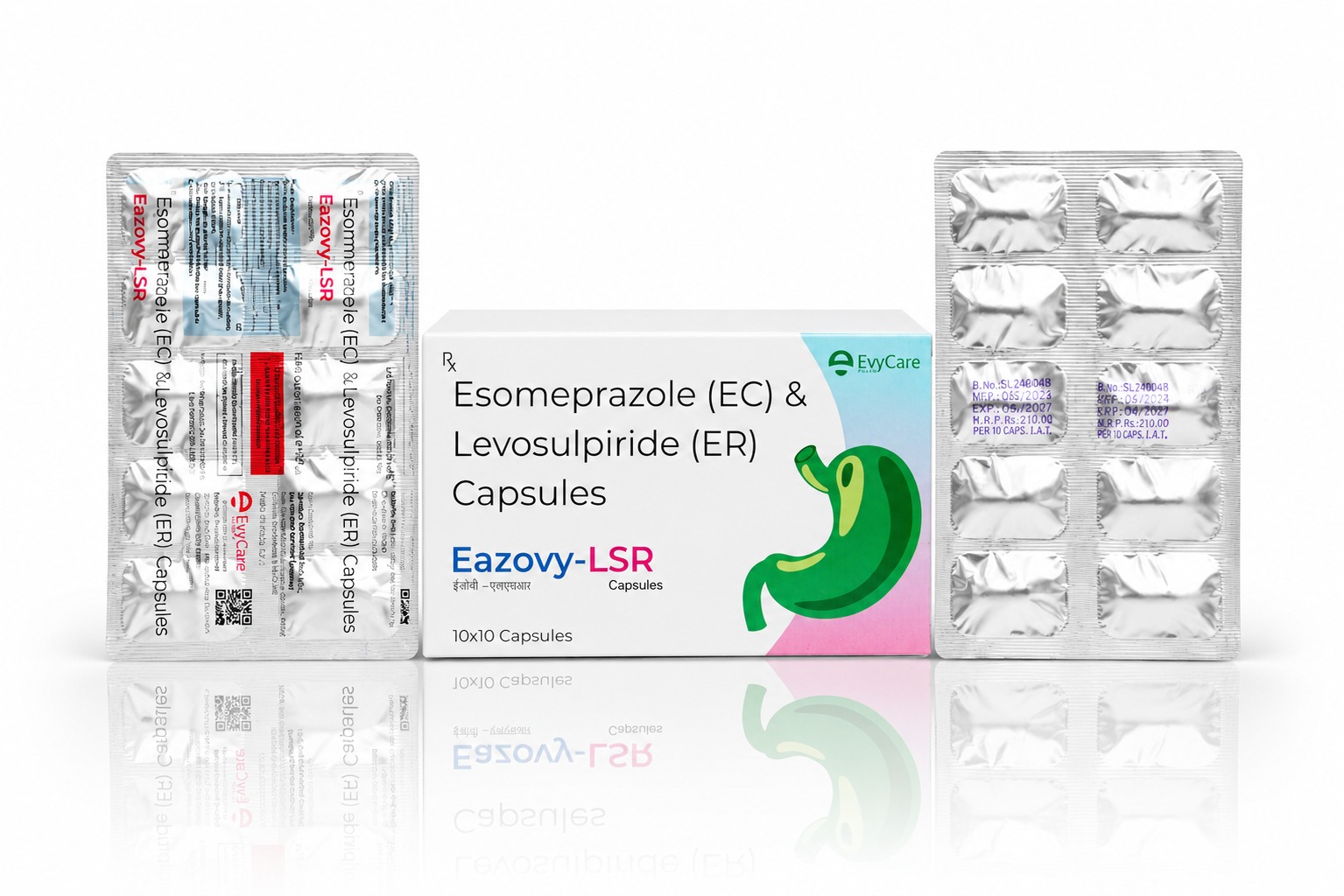 Esomeprazole 40mg + Levosulpride 75mg Capsules