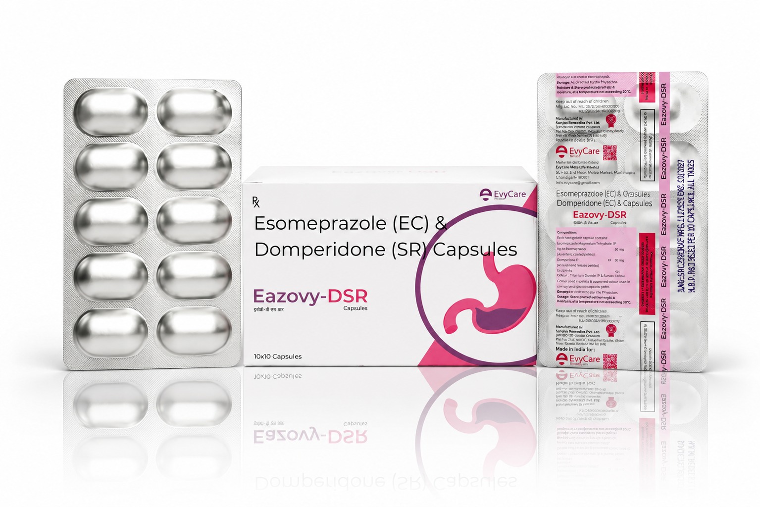Esomeprazole 40mg + Domperidone 30mg SR Capsules