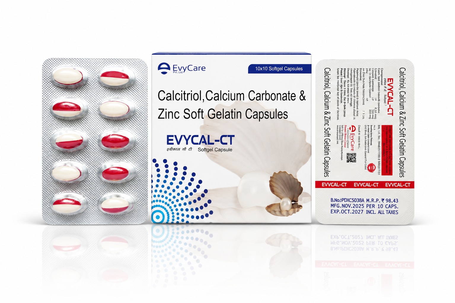 Calcitriol 0.25mcg + Calcium Carbonate 500mg + Elemental Zinc 7.5mg + Elemental Calcium 200mg Softgel Capsules