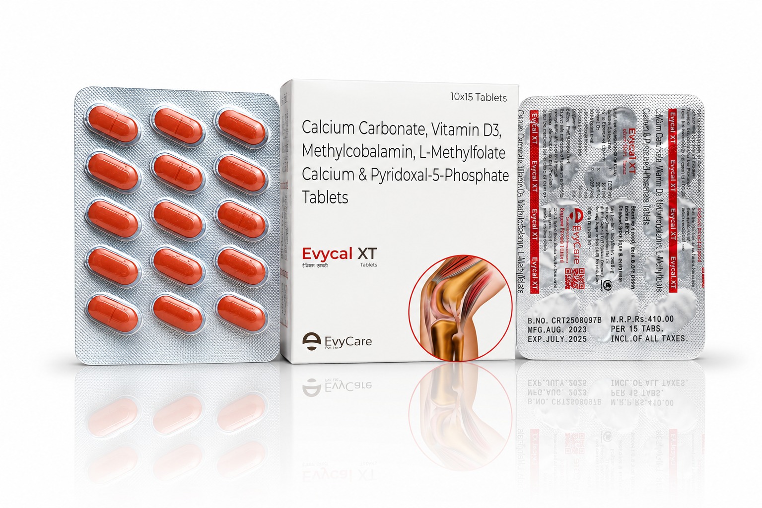 Calcium Carbonate 1250mg + Vitamin D3 2000 I.U. + Methylcobalamin 1500mcg + L-Methylfolate Calcium 1mg + Pyridoxal-5-Phosphate 0.5mg Tablets