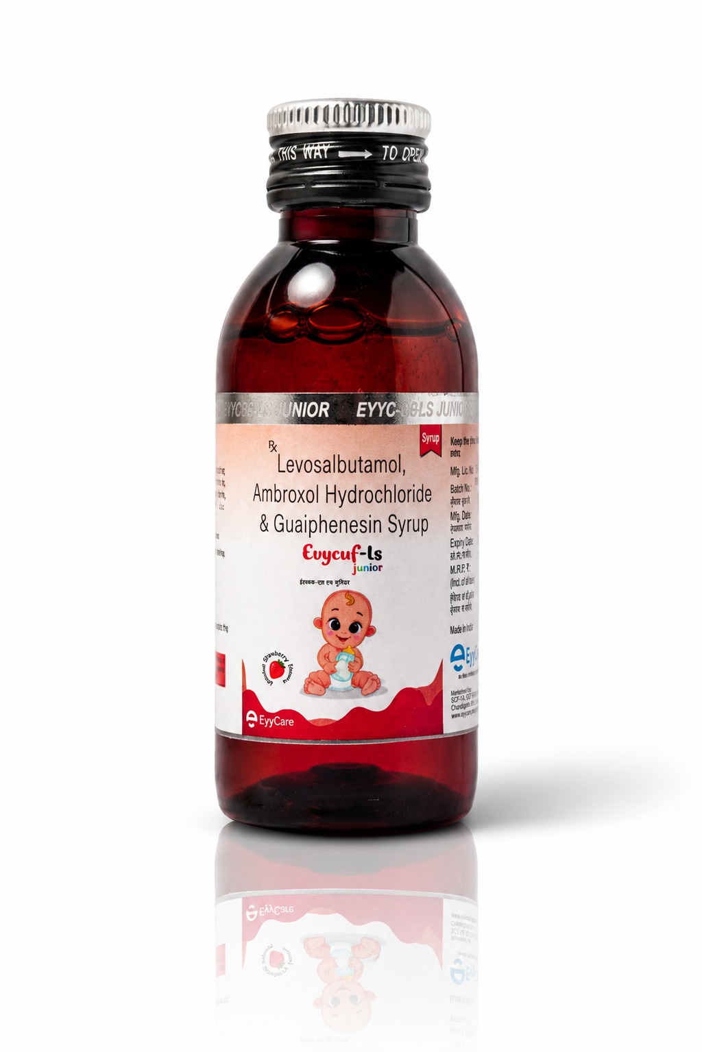 Levosalbutamol 0.5mg + Ambroxol HCL 15mg + Guaiphenesin 50mg with Monocarton