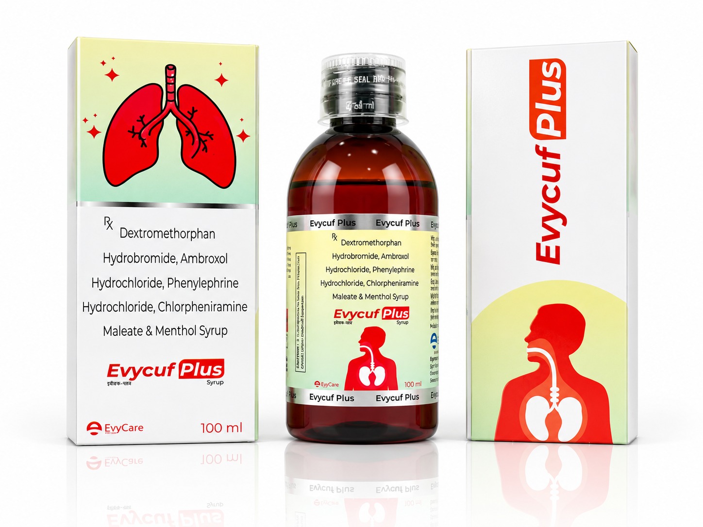 Dextromethorphan HBr. 10mg + Ambroxol HCl. 15mg + Phenylephrine HCl. 5mg + Chlorpheniramine Maleate 2mg + Menthol 1.5mg