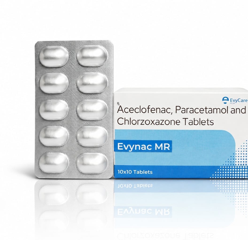Aceclofenac 100mg + Paracetamol 325mg + Chlorzoxazone 250mg