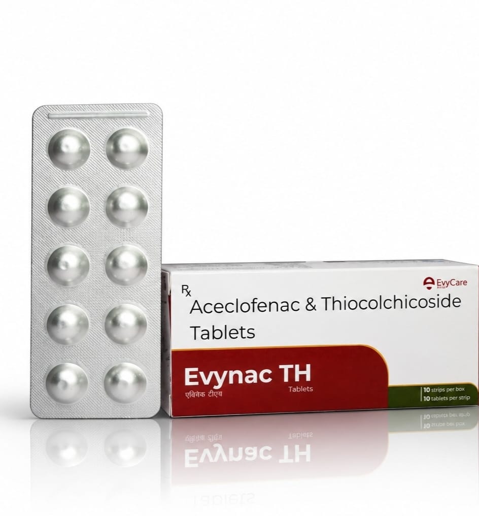 Aceclofenac 100mg + Thicolchicoside 4mg Tablets