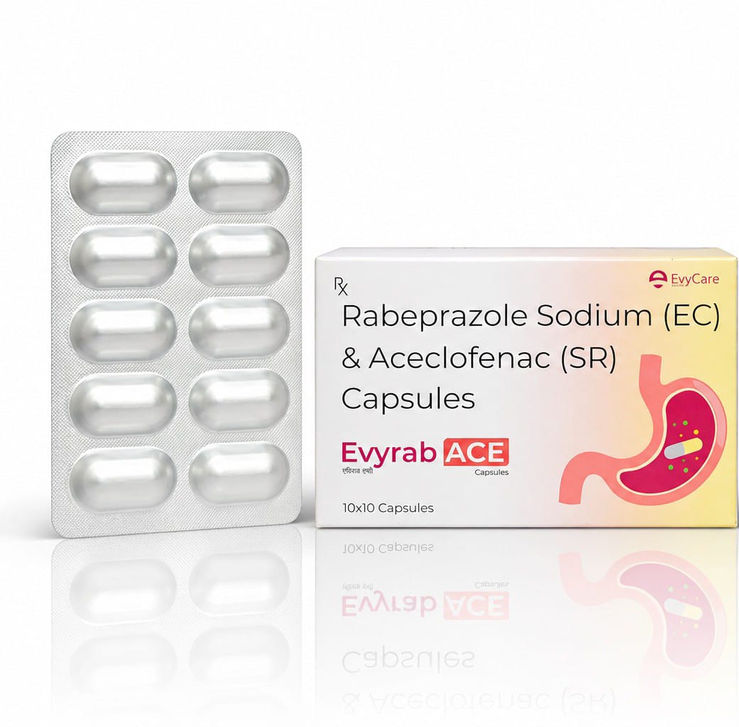 Aceclofenac 200mg + Rabeprazole 20mg Capsule