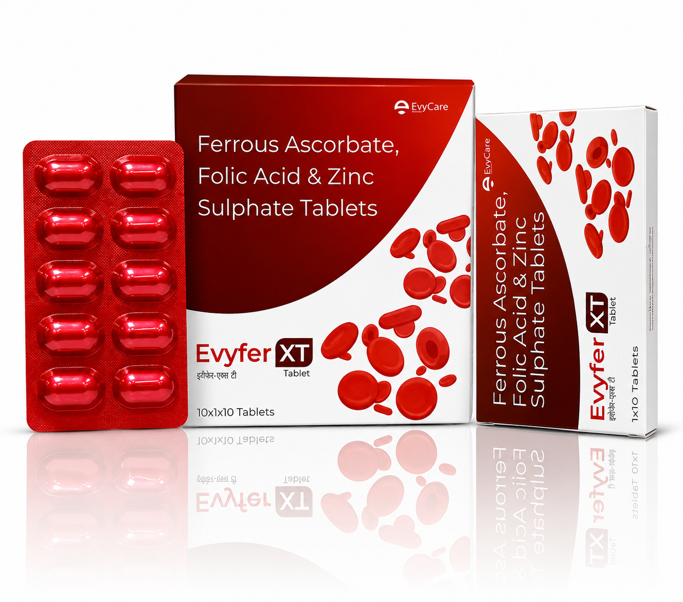 Ferrous Ascorbate 100mg + Folic Acid 1.5mg + Zinc Sulphate 61.8mg Tablets
